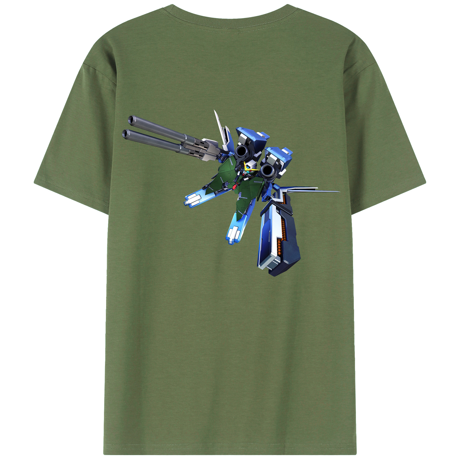 （画像用） 機動戦士ガンダム Mobile Suit Gundam 綿100％ メンズ半袖Tシャツ（バックプリント） 通気性